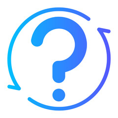 question gradient icon