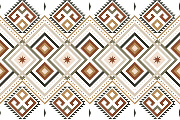 earthtone geometric Aztec style. Native design for fabric print. seamless. black pink Mosaic on the tile. African Moroccan pattern. Ethnic carpet. Asian Tribal vector ornament. Aztec geo pattern. 