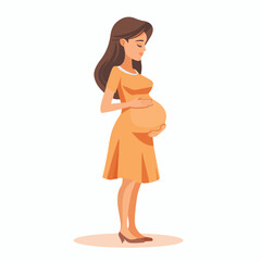 Maternity mother Flat vector illustration isolated