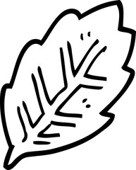 line drawing cartoon tree leaf