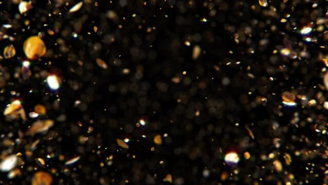 Exploding gold confetti
