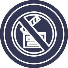no filming circular icon