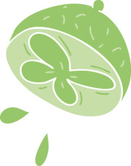 quirky hand drawn cartoon lime