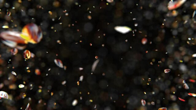 Exploding gold confetti