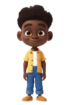 Cute Boy Happy Cartoon Character