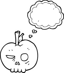 thought bubble cartoon poison apple