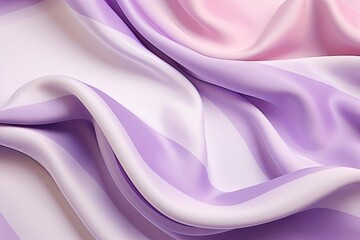 Obraz premium Lilac Waves Fabric Pattern, Violet Textile Texture Background, Colorful Vintage Wave Banner