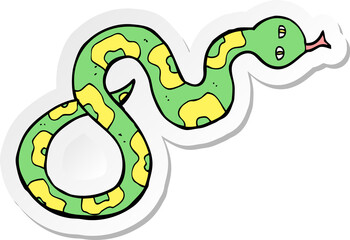 sticker of a cartoon snake