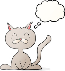 thought bubble cartoon cat