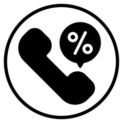 telemarketing glyph icon