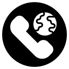 international call glyph icon