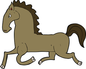 cartoon running horse © lineartestpilot