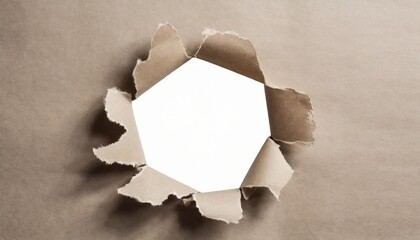 background of torn paper with hole in the center