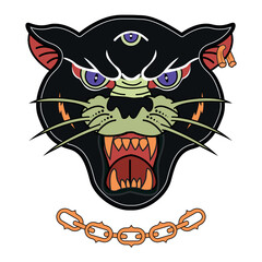 Black Panther with Golden Chains