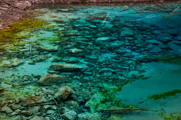 Jiuzhai Valley National Park Summer View in Sichuan Province, China