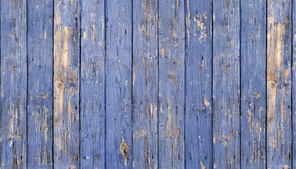 Papier Peint photo Lavable Pantone 2022 very peri very peri old painted blue boards for use as a background colored wooden background with cracked paint peeling paint on wall seamless texture pattern of rustic blue grunge material