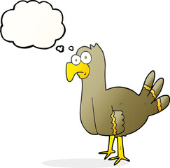 thought bubble cartoon bird