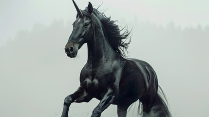 midnight gallop: the enigmatic journey of a black unicorn
