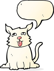 cartoon happy dog with speech bubble