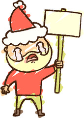 Christmas Man Chalk Drawing