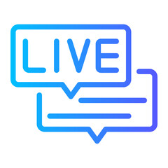 live chat gradient icon