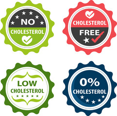 Cholesterol free food label designs.