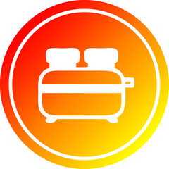 burnt toast circular in hot gradient spectrum