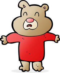 cartoon unhappy bear