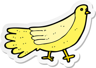 sticker of a cartoon bird