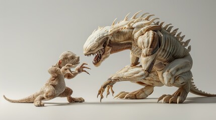 Fototapeta premium mirthful monsters - a playful encounter in fantasy