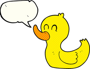 comic book speech bubble cartoon cute duck