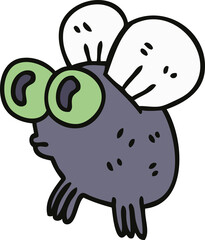 quirky hand drawn cartoon fly