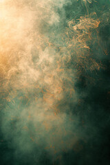 Ethereal smoke dances amidst a dark, mysterious backdrop.