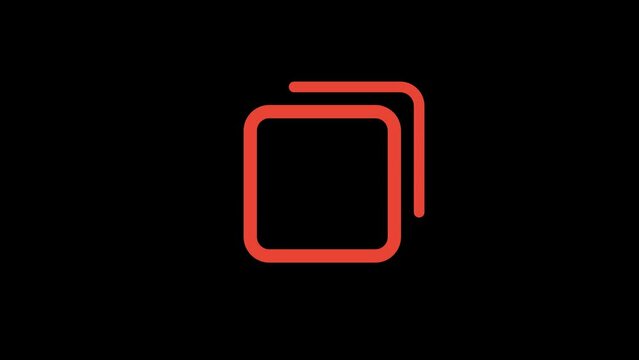 Crossmark symbol Animation with transparent background 