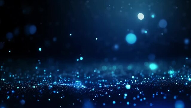 abstract background with  blue particles
