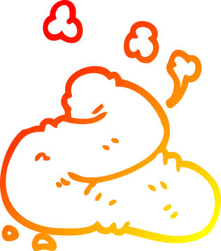 recommend clip art: warm gradient line drawing cartoon poop