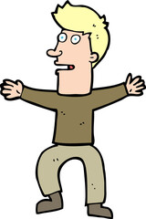 cartoon startled man