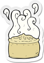 sticker of a cartoon pie