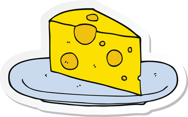 sticker of a cartoon cheese