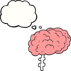 thought bubble cartoon brain