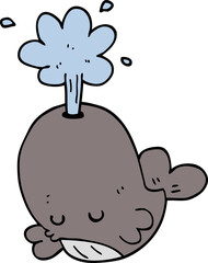 cartoon spouting whale