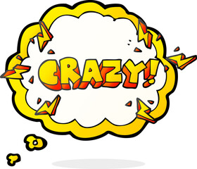 thought bubble cartoon shout crazy