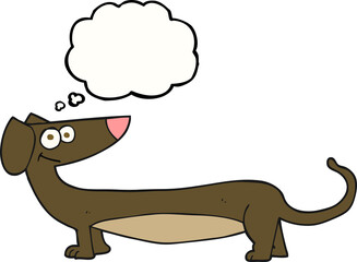 thought bubble cartoon dachshund