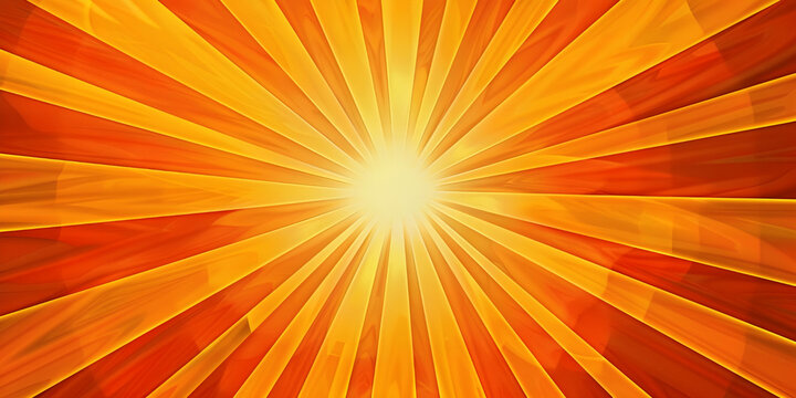 Patterned Background with Sunburst Effect, Dynamic Sunburst Effect Pattern, Burst of Energy and Color - Ai Generated