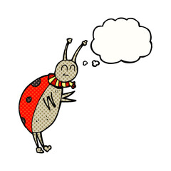 thought bubble cartoon ladybug