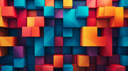 Fototapeta premium Geometric pattern with vibrant colors