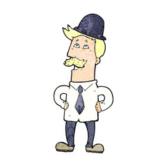 cartoon man with mustache