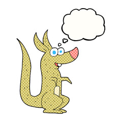 thought bubble cartoon kangaroo