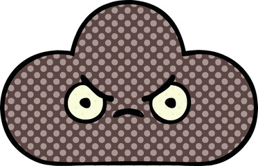 comic book style cartoon storm cloud