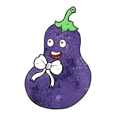 textured cartoon eggplant